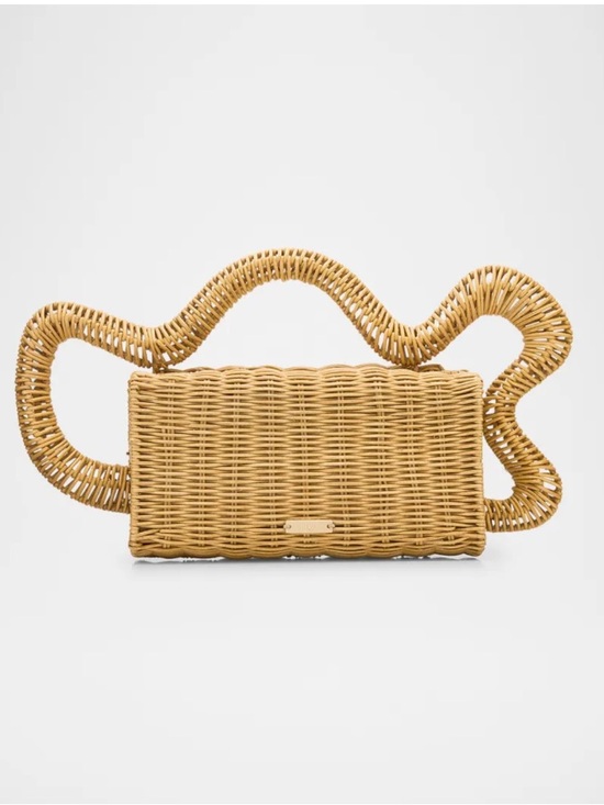 cult gaia Handbags - Cult Gaia Elsa Rattan Clutch